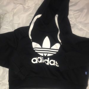 Adidas trefoil crop hoodie